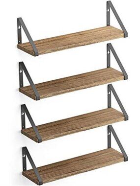 New Ponza Floating Shelves Wall Mounted Set of 4, Wall Shelves for Bedroom